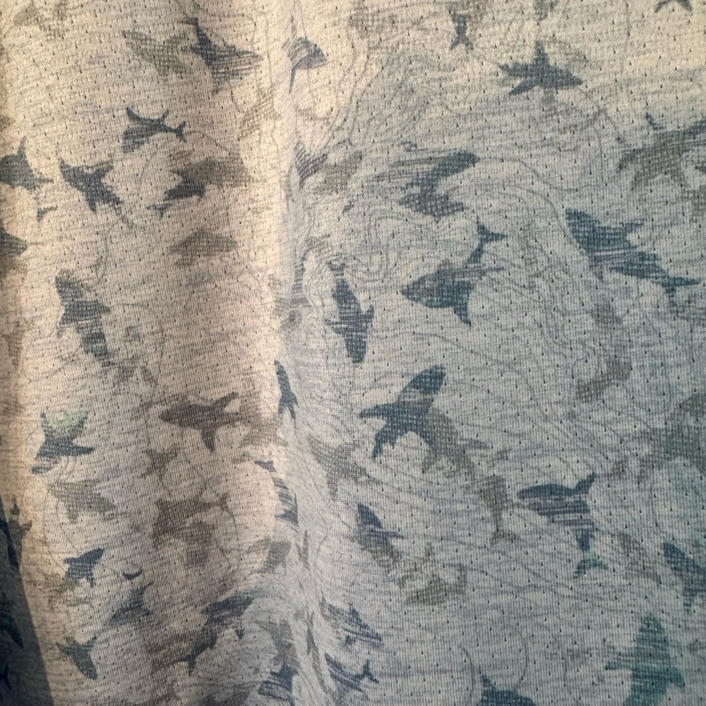 Greg Norman Collectionshark Pattern Shirt In Ligh… - image 3